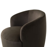 Bella Modern Small Velvet Swivel Barrel Chair (1-Piece)