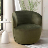 Bella Modern Velvet Swivel Barrel Chair (1-Piece)