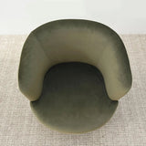 Bella Modern Velvet Swivel Barrel Chair (1-Piece)