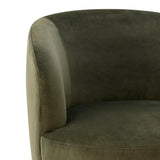 Bella Modern Velvet Swivel Barrel Chair (1-Piece)