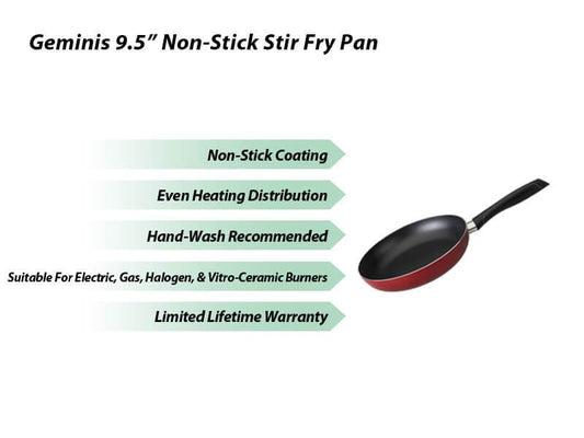 BergHOFF Geminis 9.5" Cast Aluminum Nonstick Fry Pan, Red