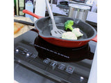 BergHOFF Neo 4pc Cast Iron Fry Pan & Grill Pan Set, Red