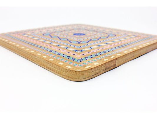 BergHOFF Bamboo Multi-Colored Trivet, Set of 4