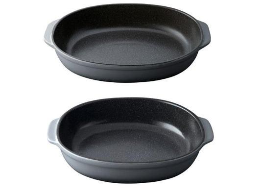 BergHOFF GEM Stoneware 2Pc Oval Baking Dish Set, Small and Large