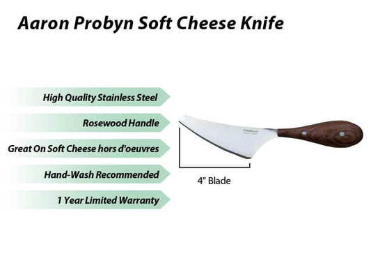 BergHOFF Aaron Probyn Provence 18/10 Stainless Steel Soft Cheese Knife with Wood Handle, 9"