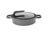 BergHOFF GEM 11" Non-stick Two-Handled Sauté Pan 4.9Qt., Glass Lid, Gray