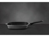 BergHOFF GEM 11" Non-Stick Square Grill Pan, Detachable Handle, Grey