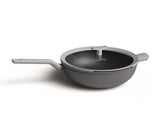 BergHOFF Leo 12.5" Non-stick Wok 6.2Qt., Gray, Glass Lid