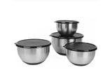 BergHOFF Geminis 8Pc 18/10 Stainless Steel Mixing Bowl Set with Lids
