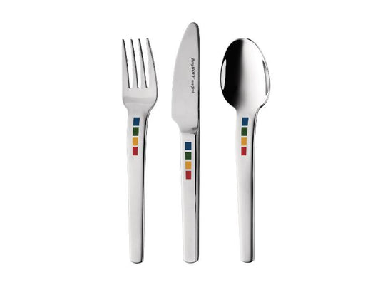 BergHOFF 3Pc Children's Swipswap Flatware set, 18/10 Stainless Steel