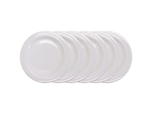 BergHOFF Elan 8.5" Porcelain Wide Rim Salad Plate, Set of 6