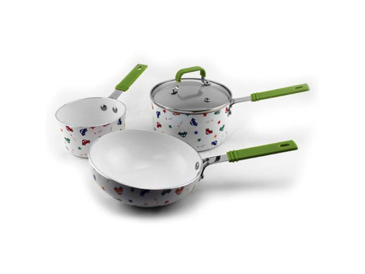 BergHOFF CookNCo 4Pc Mini Cookware Set Car Pattern