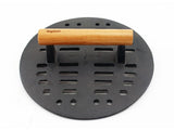 BergHOFF Neo Cast Iron Slotted Steak Press 9", Black