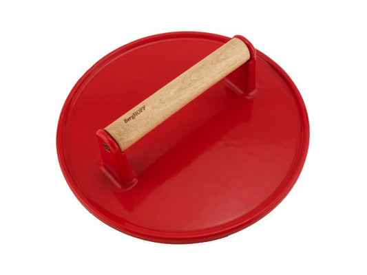 BergHOFF Neo Cast Iron Steak Press 9", Red