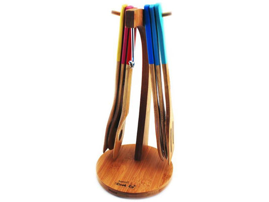 BergHOFF Essentials 7Pc Bamboo Banana Hanger and Utensil Set