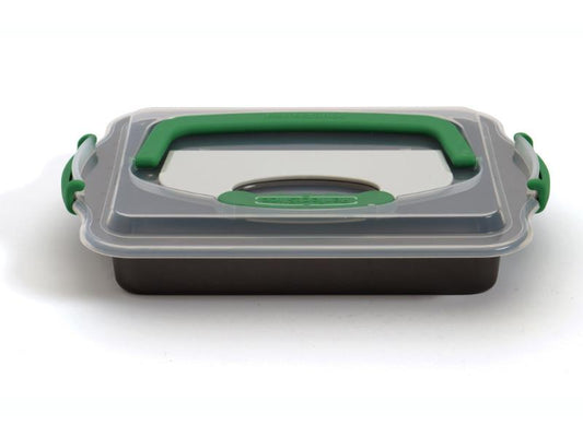 BergHOFF Perfect Slice 13" Covered Cake Pan with Tool