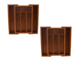 BergHOFF Bamboo 6-Slot Expanding Flatware Organizer, Set of Two