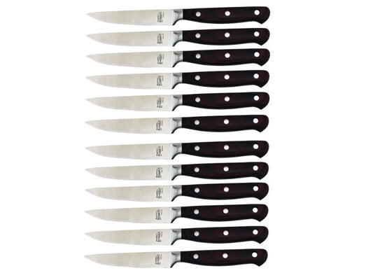 BergHOFF Pakka Wood 12pc Stainless Steel Steak Knife Set 4.75"