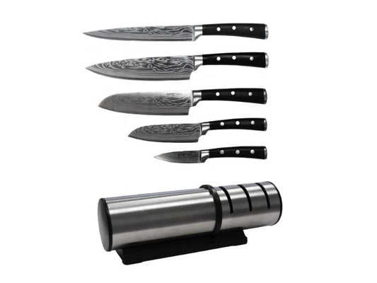BergHOFF Antigua 7Pc Stainless Steel Cutlery Set with Wood Storage Case