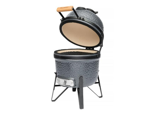 BergHOFF Ceramic 13" BBQ Bluestone Outdoor Grill, Grey