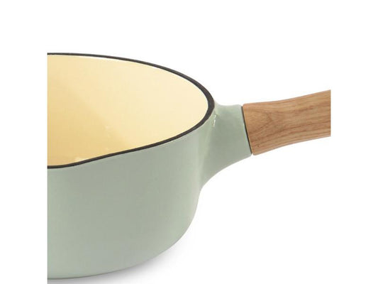 BergHOFF Ron 7" Saucepan 1.8Qt., Green,  Enameled Cast Iron, Wood Handle