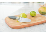 BergHOFF Leo 4.25" Stainless Steel Vegetable Knife with Zester, Gray
