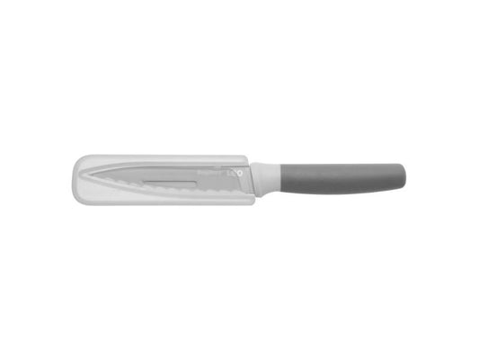 BergHOFF Leo 4.5" Stainless Steel Serrated Utility Knife, Gray