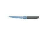 BergHOFF Leo 4.5" Stainless Steel Serrated Utility Knife, Blue