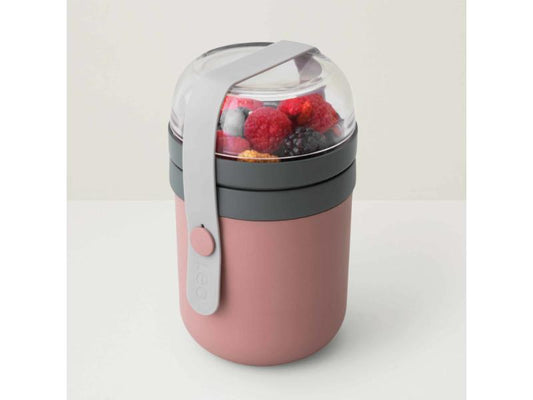 BergHOFF Leo 0.7qt Dual Lunch Pot, Pink & Gray