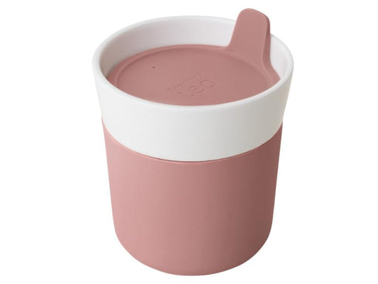 BergHOFF Leo 8.45oz Porcelain Travel Mug, Pink