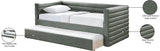 Beverly Twin Daybed with Trundle - Contemporary Design, Soft Vegan Leather, Space-Saving & Stylish