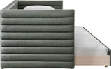 Beverly Twin Daybed with Trundle - Contemporary Design, Soft Vegan Leather, Space-Saving & Stylish