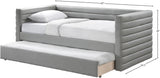 Beverly Twin Daybed with Trundle - Contemporary Design, Soft Vegan Leather, Space-Saving & Stylish