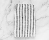 Black Linen Striped Napkins - 100% Pure Linen