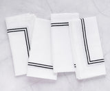 Embroidery Napkins - Black Dinner Napkins