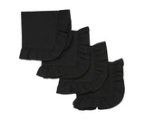 Black Napkins With Ruffled Edges