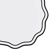 Black Round Placemats - Double Scalloped
