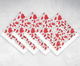Red Floral Napkins