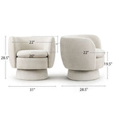 Bloom Upholstered Swivel Barrel Accent Chair (1-Piece)