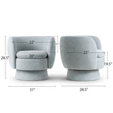 Bloom Upholstered Swivel Barrel Accent Chair (1-Piece)