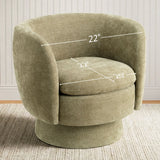 Bloom Upholstered Swivel Barrel Accent Chair (1-Piece)