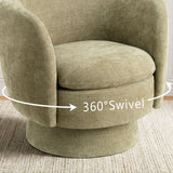 Bloom Upholstered Swivel Barrel Accent Chair (1-Piece)