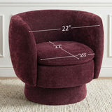 Bloom Upholstered Swivel Barrel Accent Chair (1-Piece)