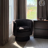 Bloom Upholstered Swivel Barrel Accent Chair (1-Piece)