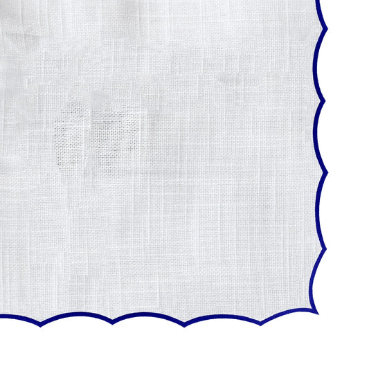 Royal blue tablecloth - Scalloped