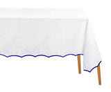 Royal blue tablecloth - Scalloped