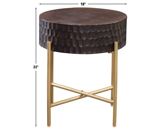 Bobbi 30" Round Solid Wood End Table