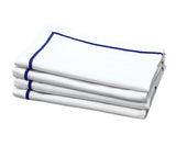 Royal Blue Embroidery Napkins - Line Design
