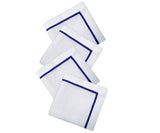 Royal Blue Embroidery Napkins - Line Design