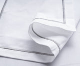 Gray Embroidery Napkins - Line Design